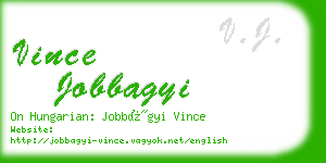 vince jobbagyi business card